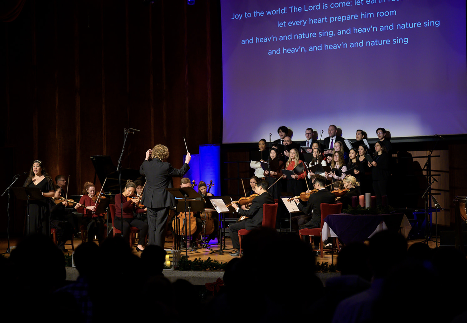 Redeemer Downtown musicians and choir celebrating Christmas